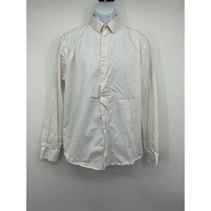 Express Men 1MX Modern Fit Long Sleeve White Button-Up Dress Shirt Size 16-16.5